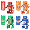 Shape transformation warrior children's puzzle soda drink robot DIY transformation into creative toy 1