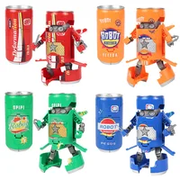 Shape transformation warrior children's puzzle soda drink robot DIY transformation into creative toy 1