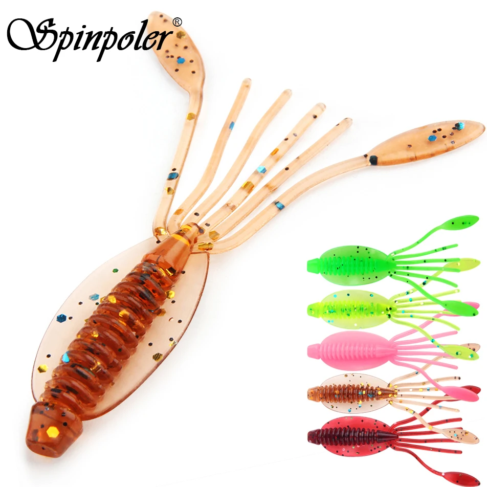 Rubber Grub Worm Fishing Lures Bait Fishing Rubber Worms Soft Lures Fishing Grub Fishing