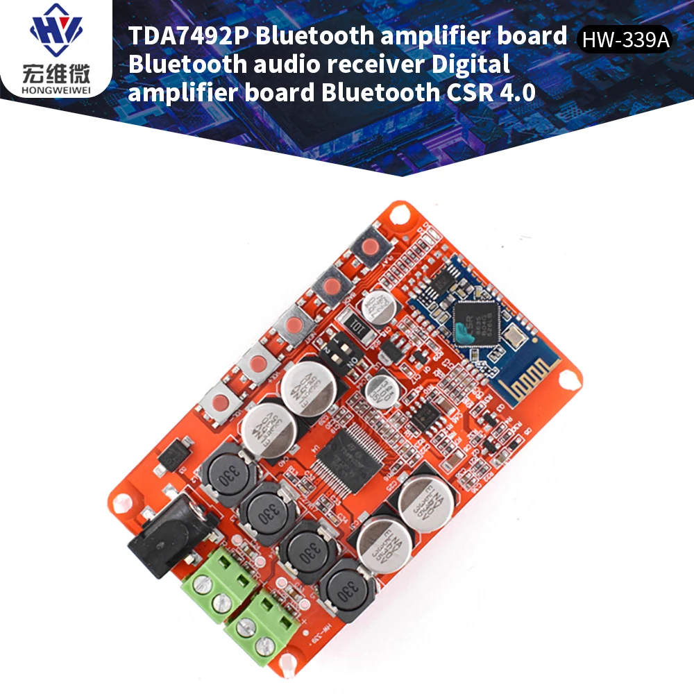 

TDA7492P 50W+50W Digital Amplifier Board CSP8635 Bluetooth 4.0 Chip BT Audio Receiver Amplifier Board Module Parts