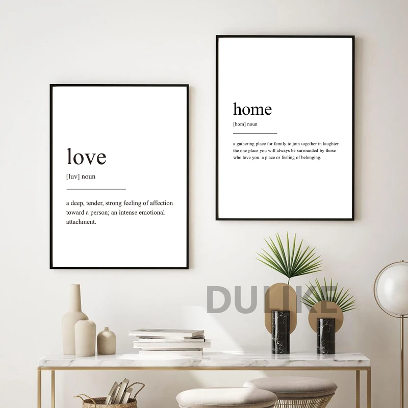 A4 Let's Stay Home Typography Print Quote Gift Office Work Decor Love UNFRAMED