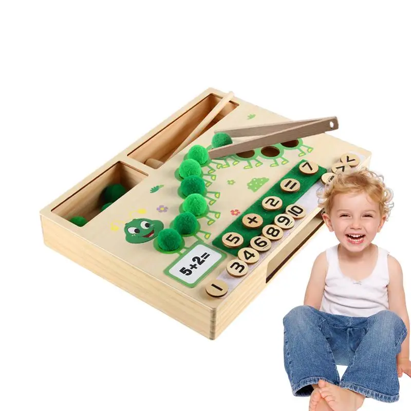 

Caterpillar Counting Toy Educational Counting Toys Hand Eye Coordination Color Sorting Toys Cognitive Montessori Toys Aged 3