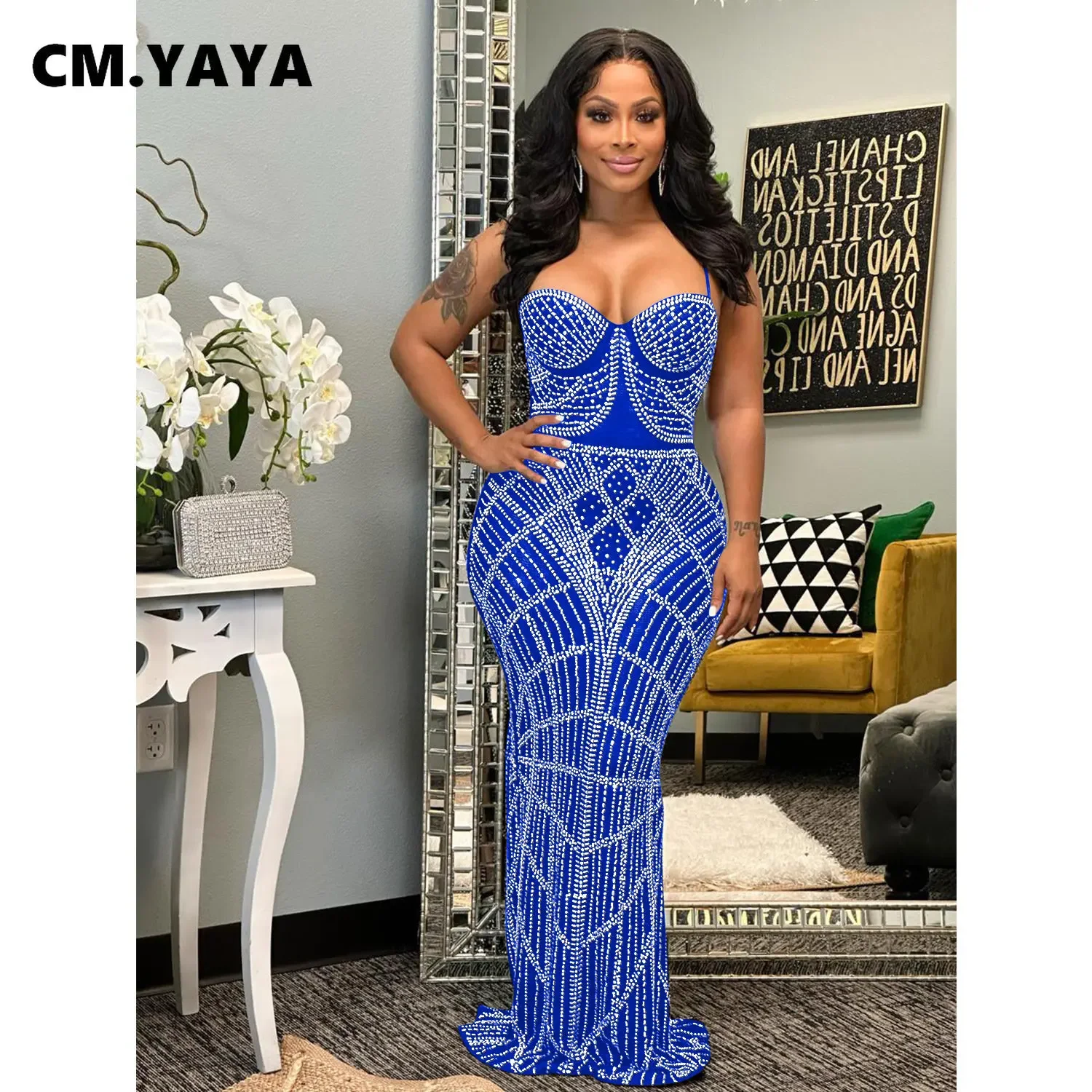 chinese dress ladies Marcel Off Shoulder Diamante Maxi Dress - Chocolate