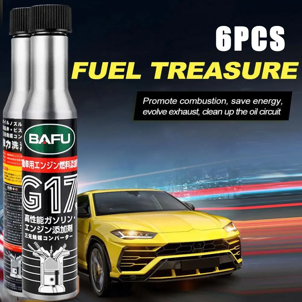 6pcs Car Fuel Gasoline Injector Cleaner Car Catalytic Converter Cleaners Oil Additive Remove Engine Carbon Deposit Easy Cleaner