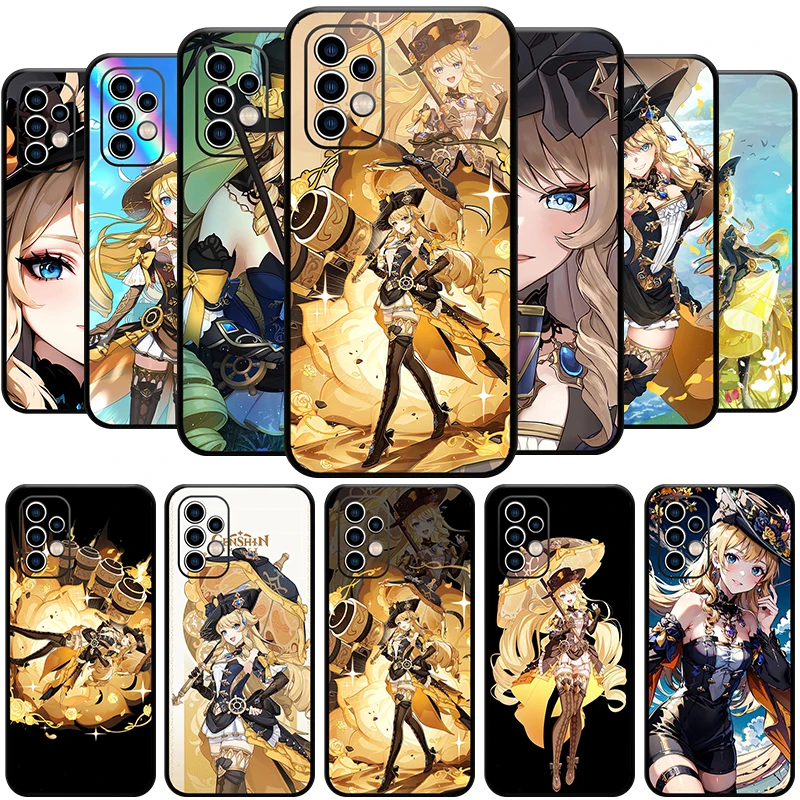 Genshin Impact Navia 5 Stelle Custodia Per Telefono Geo Allineata A Ousia Per Samsung Galaxy A54 53 52 51 F52 A71 Note20 Ultra S23 M30 M21