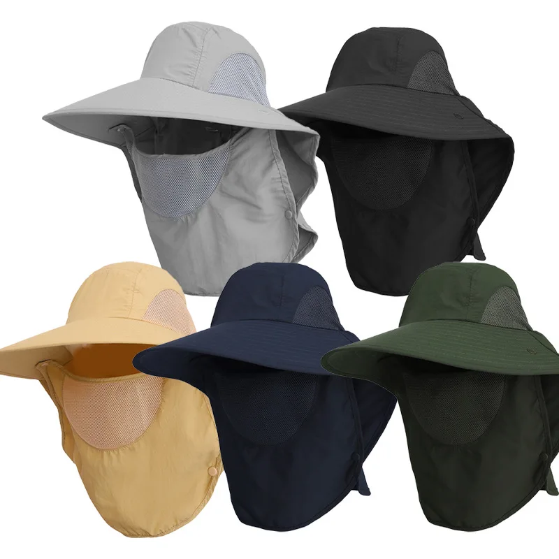 

Outdoor Fishing Hat Quick Drying for Mountaineering Sun Protection Sunshade Hats Anti Fishing Hat Breathable Shawl Covering Face