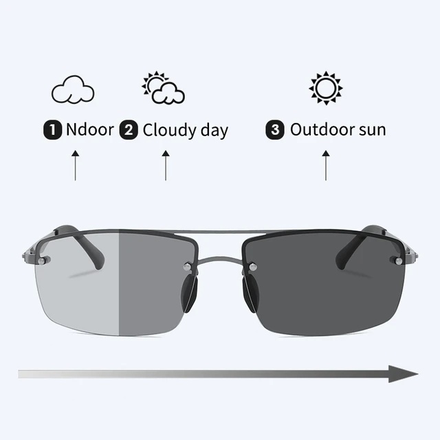 Sunglasses Sports Photochromic Gradient Men Day Night Vision For Driving  Polarized Nylon Lens Outdoor UV400 Sun