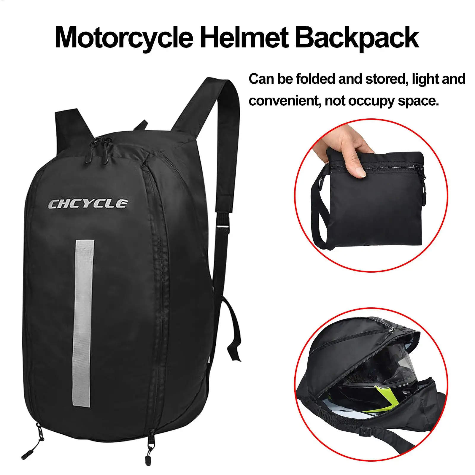 Motorcycle Helmets Backpack Waterproof nylon Riding Helmet Shoulders Pack Large Capacity Riding Storage Bag With Zipper