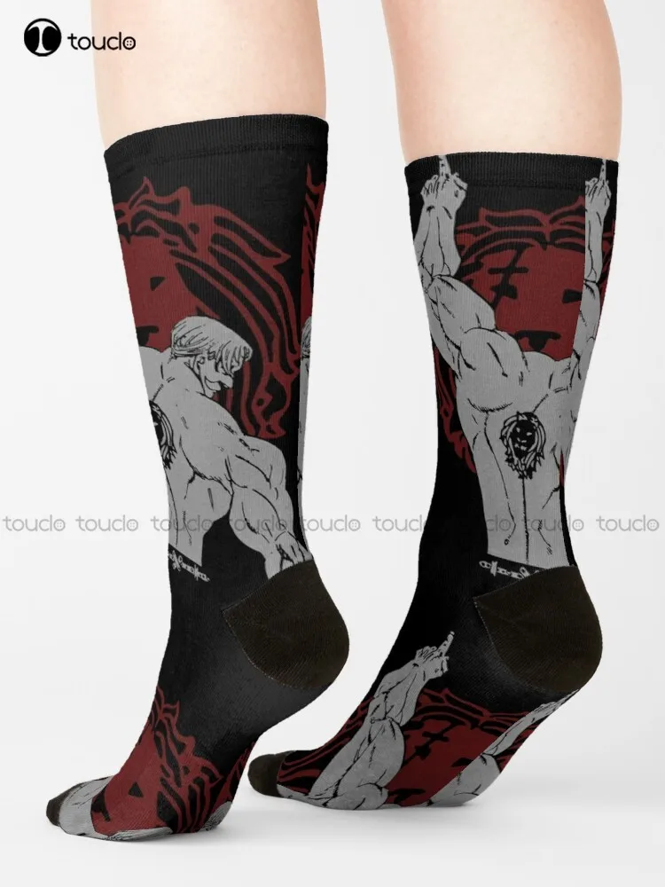 

God Escanor Socks Unning Socks Women Personalized Custom Unisex Adult Teen Youth Socks 360° Digital Print Retro Colorful Art