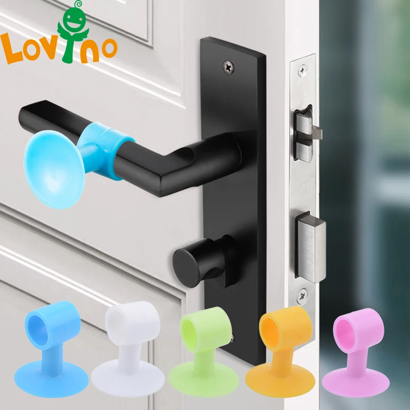 Silicone Door Stopper Silencer Crash Pad Rubber Stopper Anti Collision Baby Gate Safety Protector Anti-Collision rubber door stop