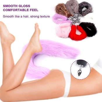 Fox Tail Anal Plug Sexy Toys For Women Men Adult Prostate Massager Butt Plug Stainles Steel Analplug Sexohop SM Games Toys 3