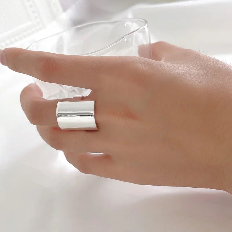 여성용  반지, 심플한 미니멀리스트 레트로 스퀘어, 부드러운 오픈 핑거 링, 패션 밴드, 여성 비쥬 선물