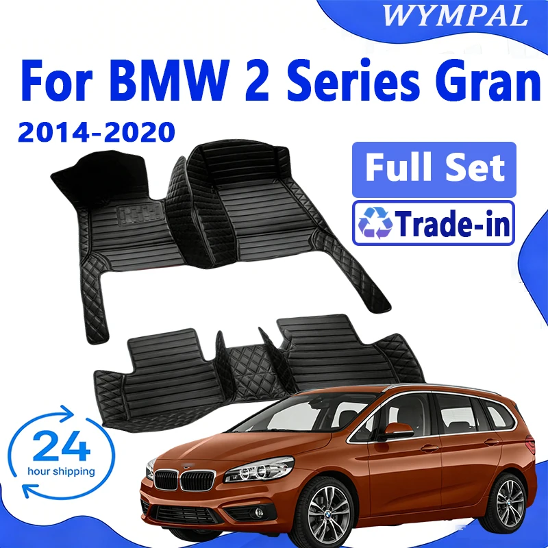 Tappetini auto per BMW serie 2 Gran Tourer 216i 218i 220i 225i 225xe 216d 218d 220d 2014 2015 2016 2017 2018 2019 2020 interni