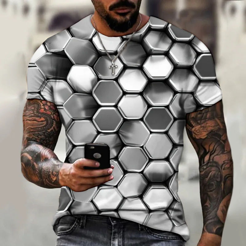 

Man Clothing 3D T Shirt For Men Fashion Hip Hop O-neck Short Sleeve Tops Abstract Harajuku Men's T-shirts Oversized Tees Shirt