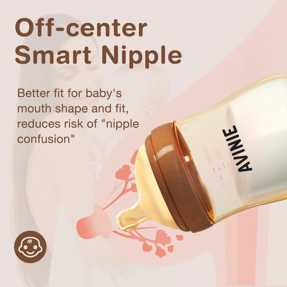 زجاجة أطفال حديثي الولادة ذات عيار واسع زجاجات حلي...