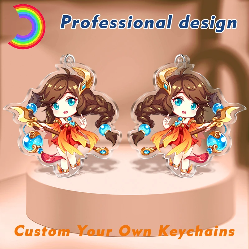 

Custom Keychains Fashion Anime Acrylic Customization Key Chain Ring Charm Cartoon Figure Custom Personal Design Double Coated