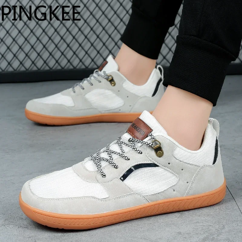 Running Sneakers PINGKEE Minimalist Athletic Sneakers Wide Feet ToeBox Barefoot Shoes Men Women Fitness Trailing Synthetic Upper