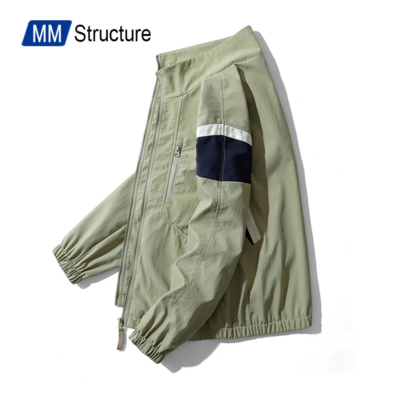 Neutral Outdoor Stand Collar Wind-Proof Jacket Fashion Patchwork High Quality Men's Jackets Casual Student Loose Windbreaker
