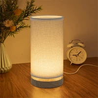 Simple moderne européen chambre décoration tissu Art petite lampe de Table créative Led lampe de chevet pour enfants 4