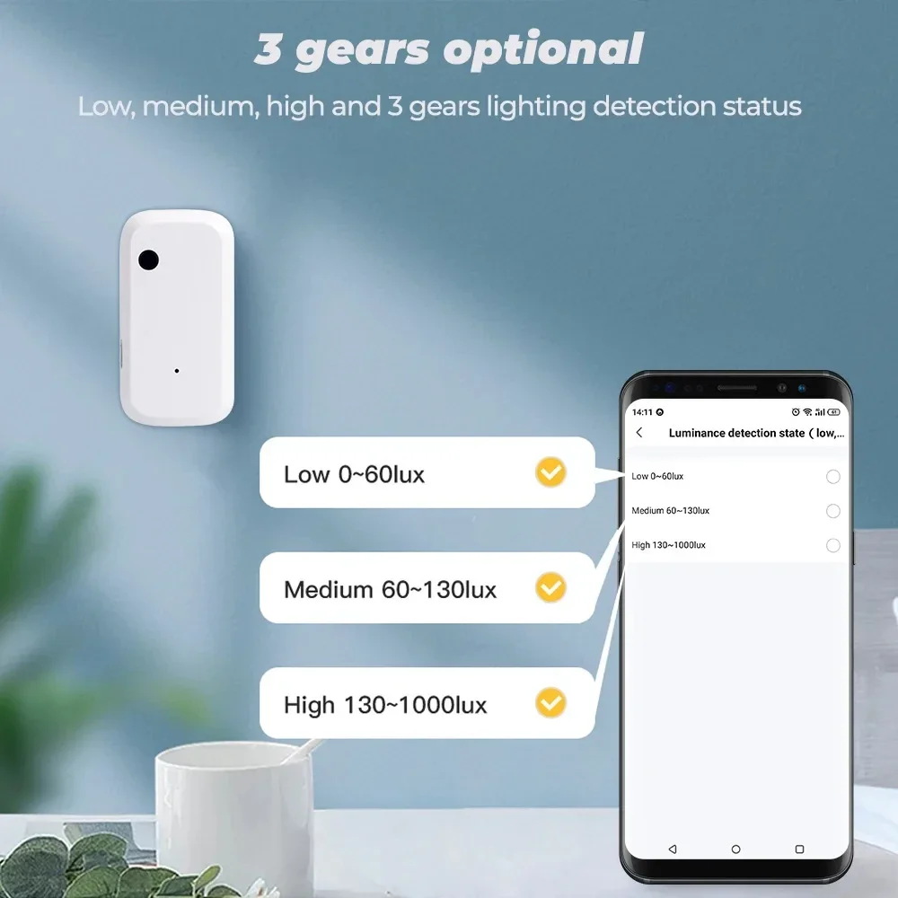 Light Sensor Tuya WiFi ZigBee Luminance Illumination Brightness Detector Home Automation Smart Life Device Linkage