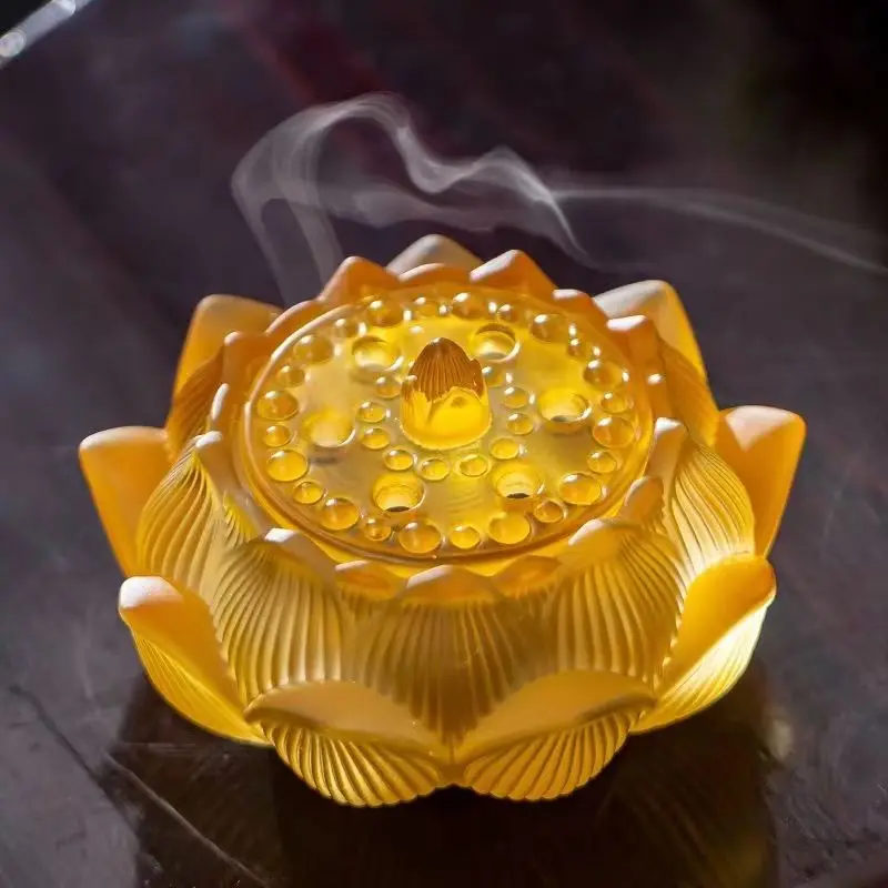 Veuli-Brûleur d'encens en verre coloré, bois de santal du Vermont, Eva à  charbon de bois pour bouddha, décoration d'intérieur - AliExpress