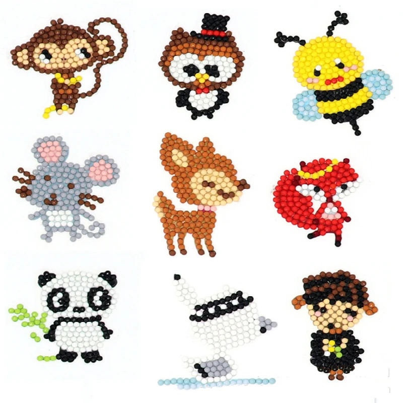 43Pcs 5D Diamond Painting Stickers Kits for Kids,Animal Diamond Painting  Stickers by Numbers,DIY Diamond Art Mosaic Stickers,Art Craft Animal  Stickers