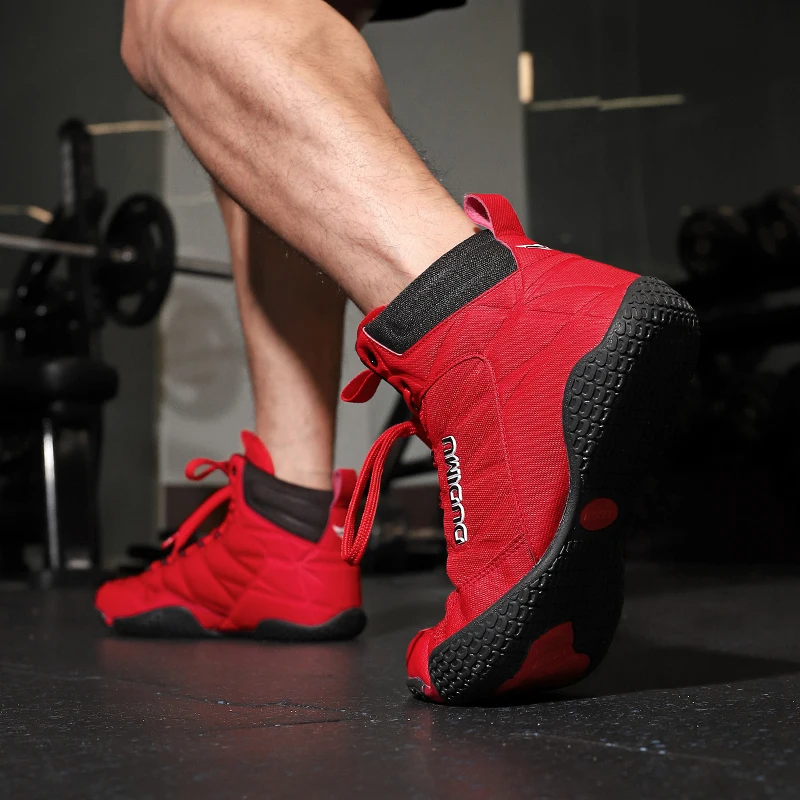 Unisex Professional Wrestling Boots Boxing Shoes Men's Women's Wearable Fighting Shoes Couple Wearable Comfortable Sneakers