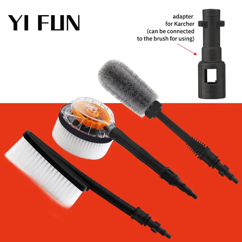 Car Wash Accessories High Pressure Washer Rotary Brush Hub Brush For