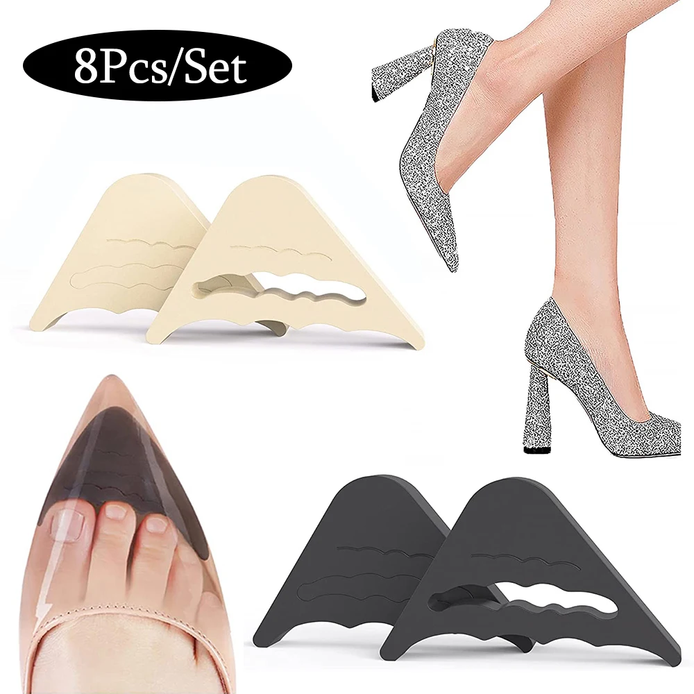 8Pcs Women's Pain Relief Insole High Heels Toe Plug Forefoot Pad Foot Care Pain Prevention Anti slip Adjustable Semi sponge Pad soft microplush neck and shoulder wrap heating pad electric auto shut off body warmer back pain relief 63 42cm 220v 100w eu plug