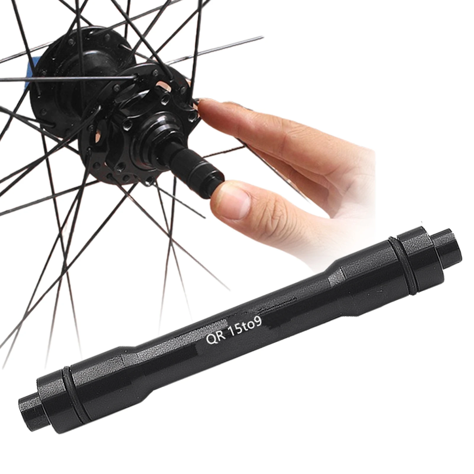 Adaptateur Axe Traversant Vélo 12/15mm Vers 9mm QR - Compatible Route, VTT, Gravel - Tailles 100, 110, 135, 142, 148mm