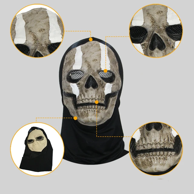 COD:MW2 Ghost Skull Ghost Simon Riley Face War Game Cosplay Mask -  AliExpress