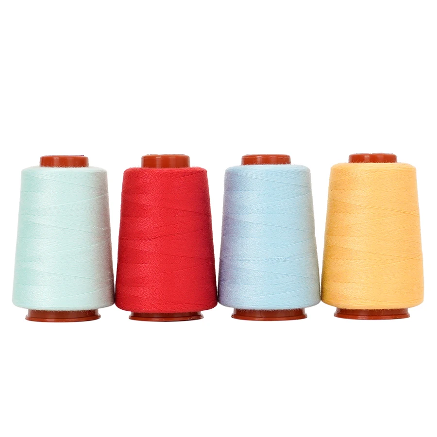 4 Stück 800 Yard Small Pagoda 402 Hochgeschwindigkeits-Nähmaschinen-Polyester-Denimfaden für Heim- und Handnähen – Detail 7