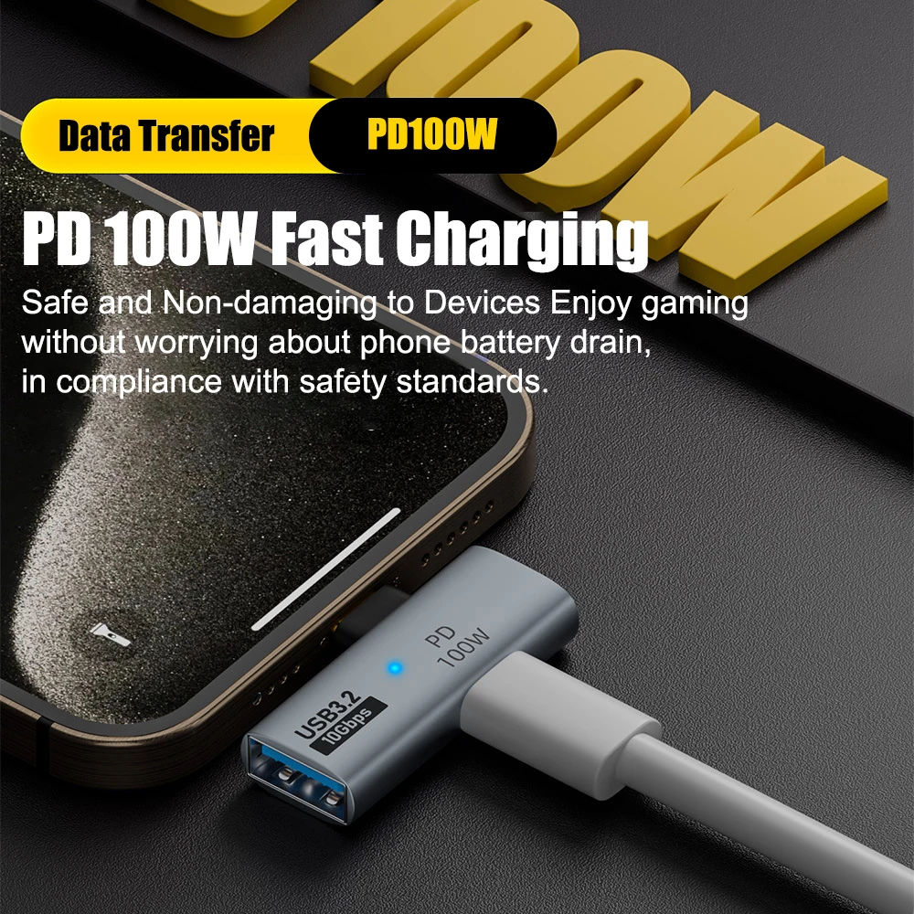 USB C Audio & Charging Adapter with PD100W Fast Charging Capability