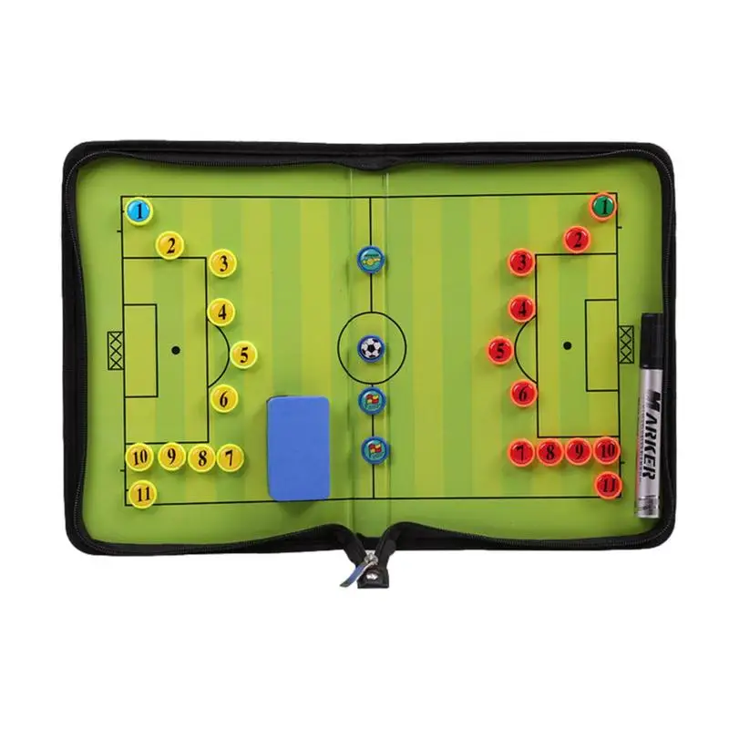 

Soccer Board Magnetic Magnetic Strategy Board Football Coaching Board Soccer Tactics Board Erasable Foldable Double Sided Soccer