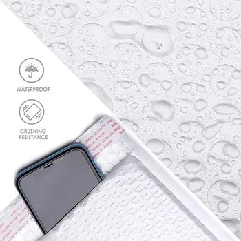 500 PCS White Foam Envelope Bags Self Seal Mailers Padded Shipping Envelopes With Bubble Mailing Bag Shipping Packages Bag 2