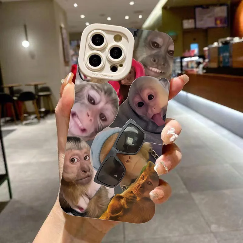 Creative Monkey Pattern Shockproof Candy Soft Phone Case