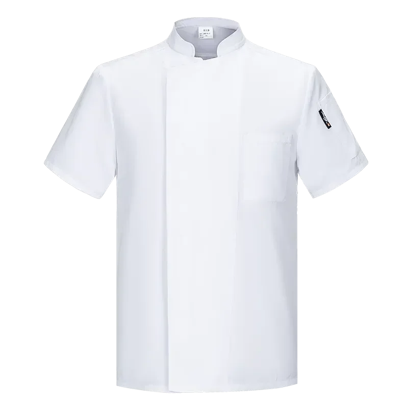 

Chef men Cooking Uniform Workwear Waiter Coffee Uniform Work Shop Restaurant Casual Chef Catering Top Coat Clothes Black Jacket