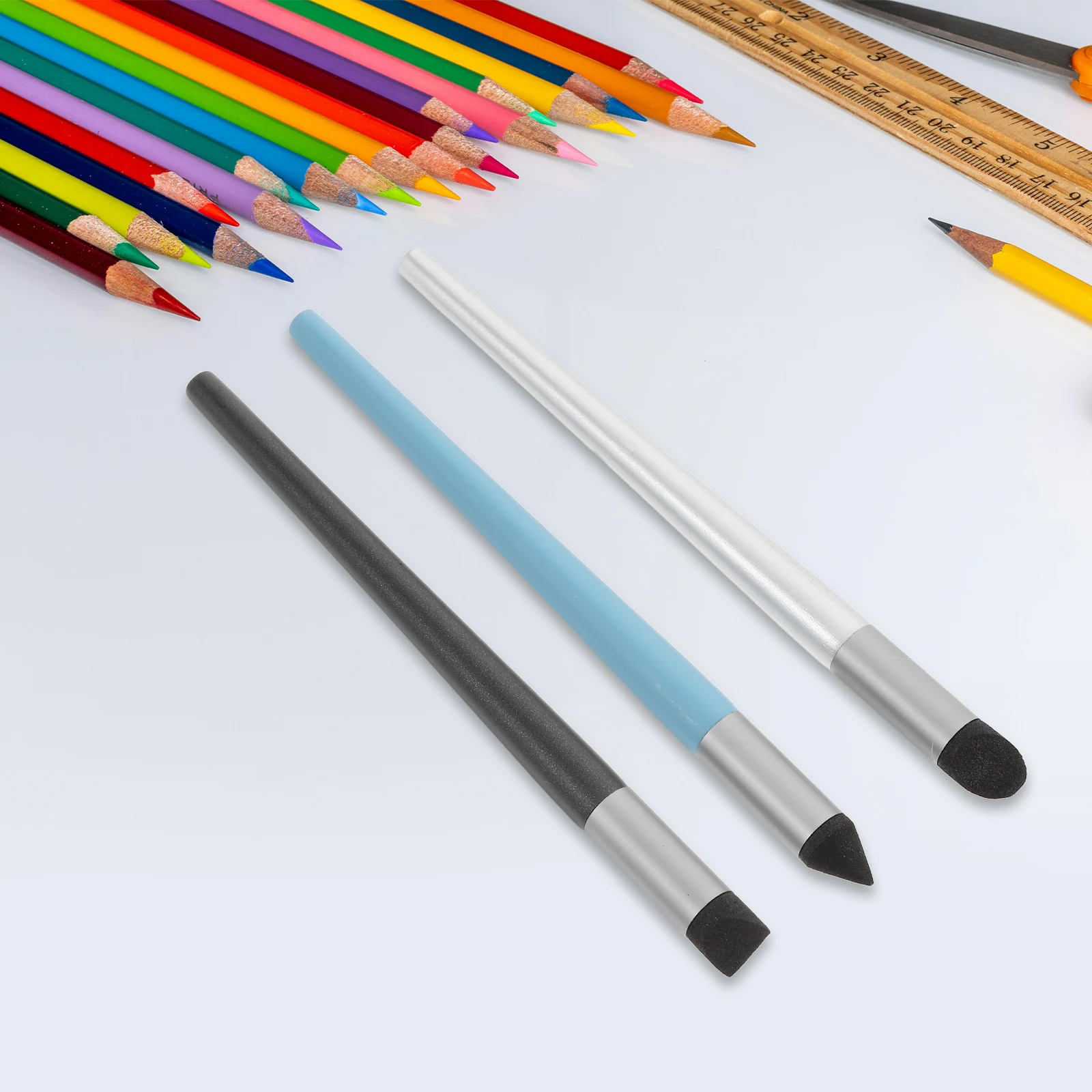 3PCS Blending Sponge Pen For Oil Pastel Washable Sketch Rubbing Brush Reusable Drawing Art Blenders Detail Tools Artist Supplies