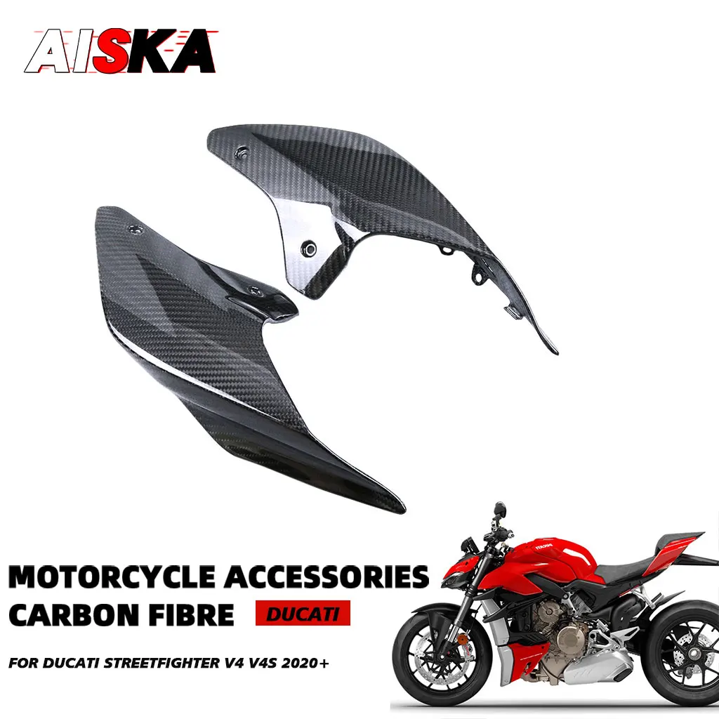 

For Ducati Streetfighter V4 V4S Carbon Fiber Side Panels Covers Protectors Fairing Body Part Motorcycle Accessories 2020 - 2024