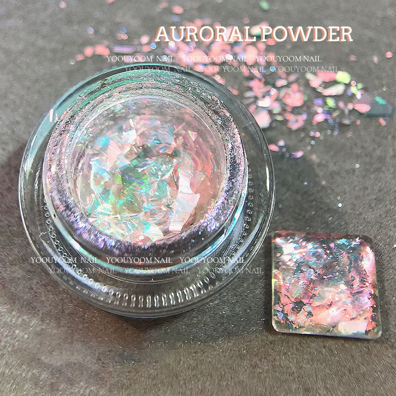 1 Bottiglia Aurora Iridescente Nail Art Flakes Chameleon Opal Glitter Paillettes Smalto Per Unghie Aaccessories Chameleon Aurora Paillette