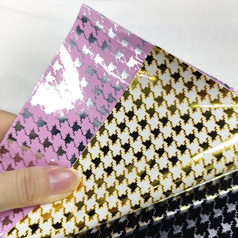 

8pcs XHT Bird Printed Smooth Mirror PU Faux Leather Synthetic Fabric Sheet for Making Shoe/Bag/Clothing/DIY Accessories