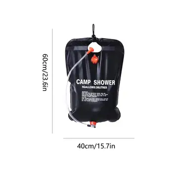 Solar Showers For Camping 20L Water Tank Solar Heated Portable Shower Bag Foldable Water Organizer With Removable Hose Large 4