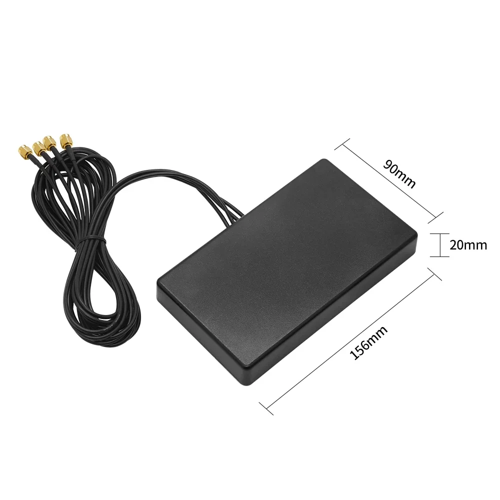 고이득 5G 4G WWAN LTE 모듈 모뎀 안테나, SMA 수 커넥터 4 개 포함, 600-6000Mhz, 1.5M RG174 익스텐션 케이블, 마그네틱 빨판