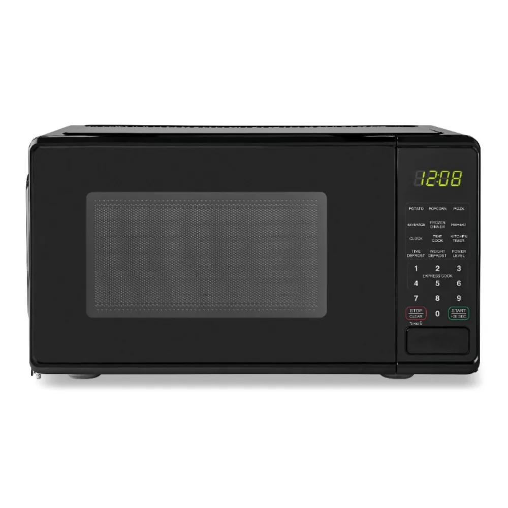 

Mainstays 0.7 Cu. Ft. Countertop Microwave Oven 700 Watts Kitchen Appliances LED Display 6 Quick-set Menu Buttons