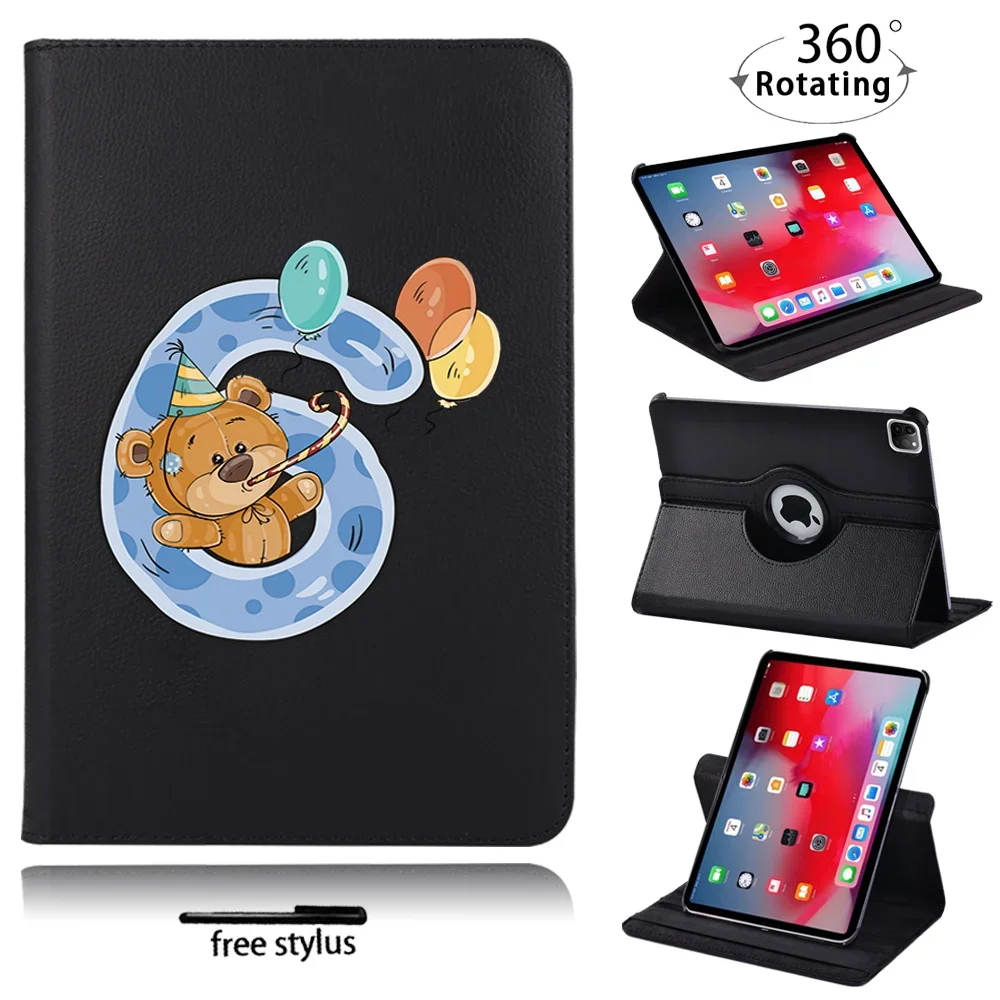 Custodia Per Tablet Per Apple Ipad Air 4/Air 2/Air 3/Air 1 360 Custodia Rotante Con Numeri Arabi Cover Con Stampa + Stilo Gratuito