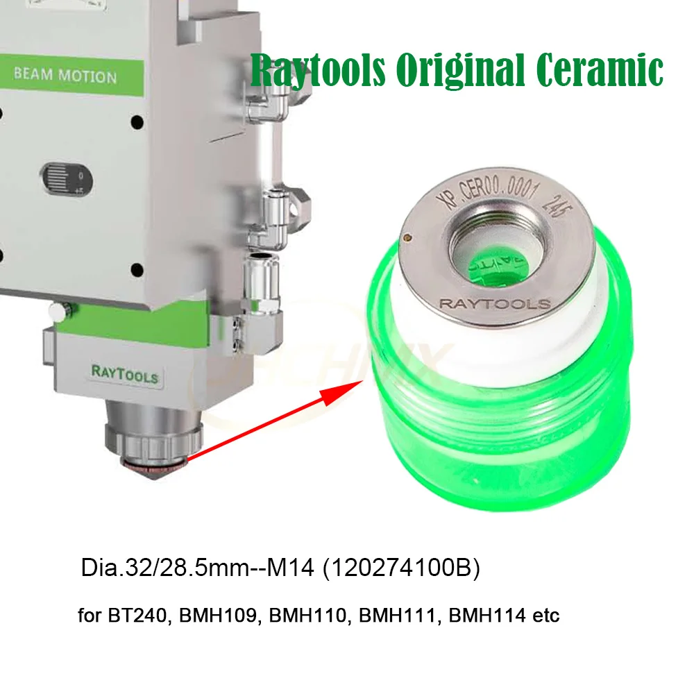 기존 Raytools 레이저 세라믹 링 Dia.32 M14 노즐 홀더 120274100B BMH109 BMH110 BMH111 BMH114 Bodor 기계