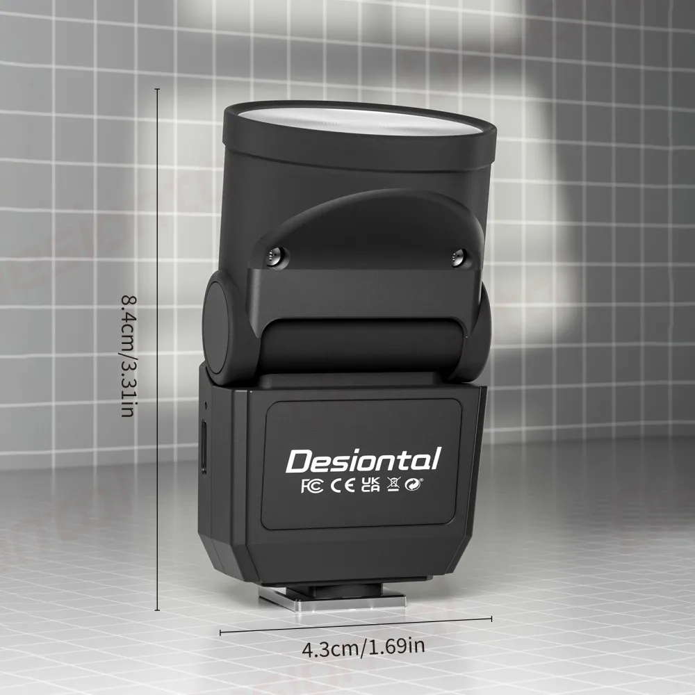 Desiontal F02 Mini Flash 6500K Standard Hot Shoe Mount Type-C Charging for Camera Sony Canon Nikon Panasonic Olympus DSLR on camera flash,camera flash