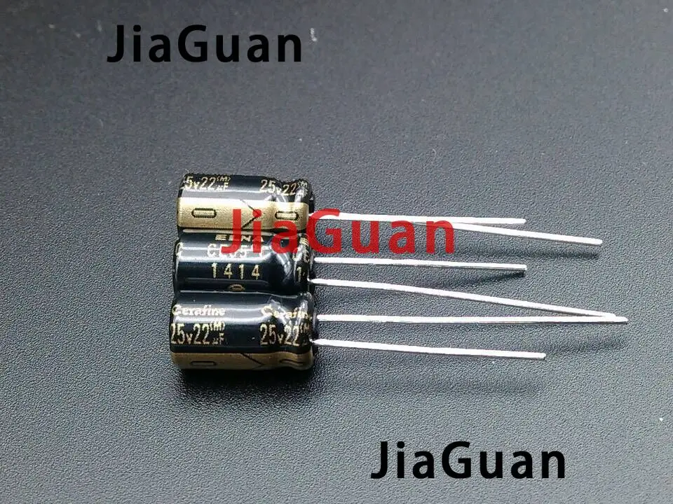 

20pcs NEW ELNA ROA Cerafine 22uF/25V 6.3X11MM 25V22UF audio electrolytic capacitor 22UF 25V Black gold 25V 22UF
