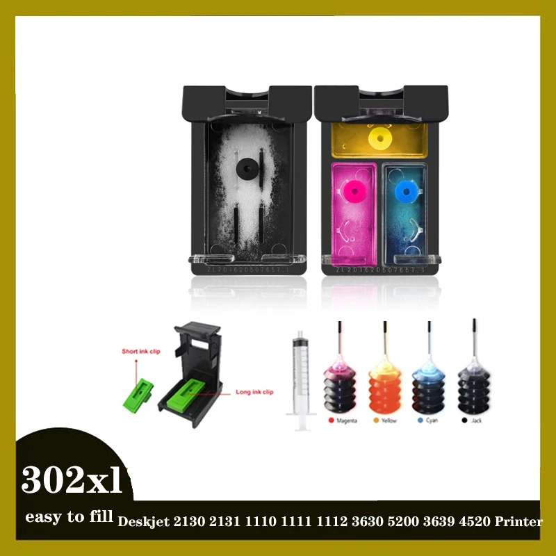 302 Per Hp 302 Cartuccia Di Inchiostro Hp 302 Hp302 Xl Cartuccia Deskjet 2130 2131 1110 1111 1112 3630 5200 3639 4520 Stampante