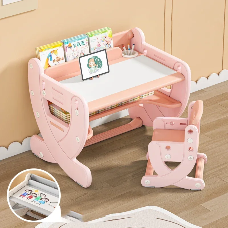 Kids Table Children Desk Chair Elementary Furniture Classroom Children's Study Small School Tables Child Set Room Childrens